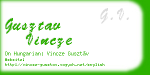 gusztav vincze business card